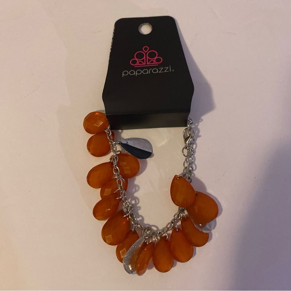 Paparazzi Fiesta Fiesta Orange Bracelet NEW